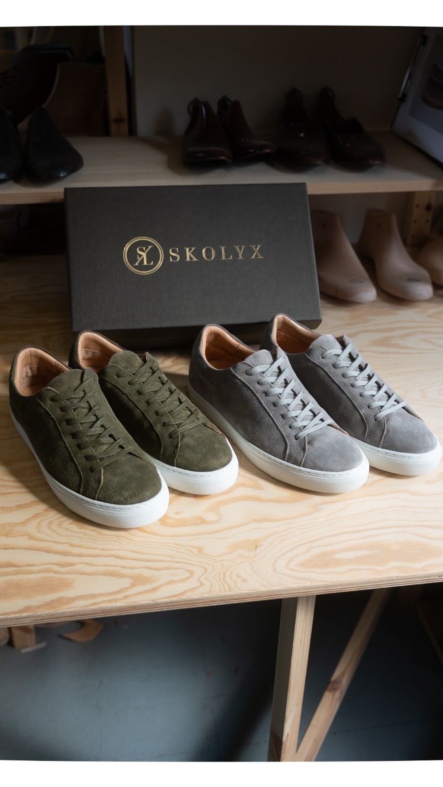 Skolyx Premium Sneaker in Loden Green Suede RRP £198 including import fees image 2