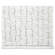 9'10"x13'10" Ivory Flat Weave with Pile Modern Hand Knotted Pure Wool Rug R10292