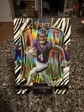 Zay Flowers [Zebra Prizm] #8 Prices | 2023 Panini Select