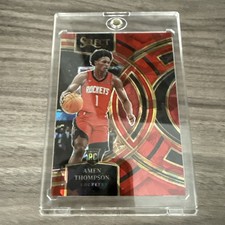 2023-24 Select - Premier Level Amen Thompson #122 Red Cracked Ice Prizm (RC)