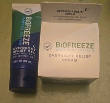 Biofreeze Menthol Overnight Pain Relieving Gel And Cream 2 Pks Lavender Exp10/25