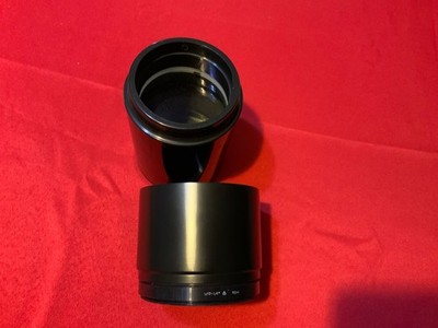 2 black camera hoods - one is 1,4x 116x1; other unspecified 4  across 6.75  tall
