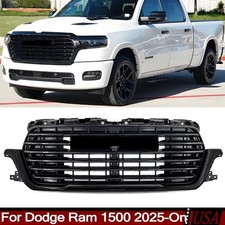 Fit Dodge Ram 1500 Laramie 2025 2026 Front Bumper Grille Upper Grill Gloss Black Fit Dodge Ram 1500 Laramie 2025 2026 Front Bumper Grille Upper Grill Gloss Black