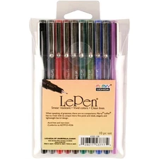 Uchida 4300-10B Le Pen Dark Set 10/Pkg-Assorted Colors