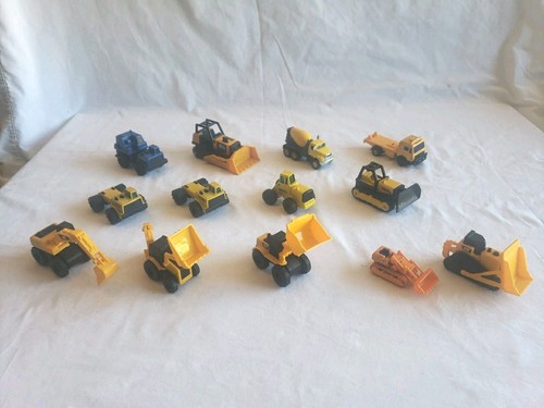 Lot Of 13 Tonka CAT Tomica Buddy L Toy Tractors & Construction Vehicles