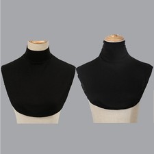 Soild Color Muslim Women Fake collar Wrinkle Half-Top Collar Cover Tops Islamic