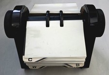 ROLODEX RBC-400 Black Plastic Desk Rotary Index File w/ 180 Blank Cards
