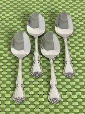 Oneida ARBOR ROSE/TRUE ROSE Stainless 4 Teaspoons 1881 Rogers Ltd Flatware - 6"