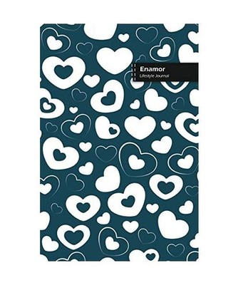Enamor Lifestyle Journal, Blank Write-in Notebook, Dotted Lines, Wide Ruled, Siz