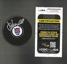 John Vanbiesbrouck Signed New York Rangers Centennial 100th Puck JSA COA