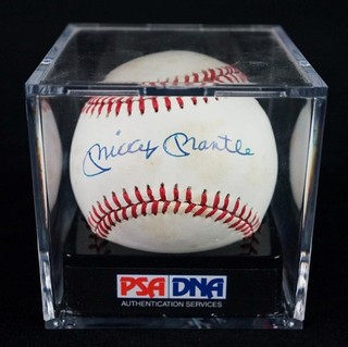 Mickey Mantle Autograph Signed Rawlings OAL Baseball AUTO JSA PSA Grade 8 LOA
