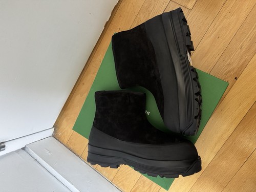 Diemme Badia Shearling Black Suede Boot - size 45 (fits like size 44 Or US 11) - Picture 3 of 9