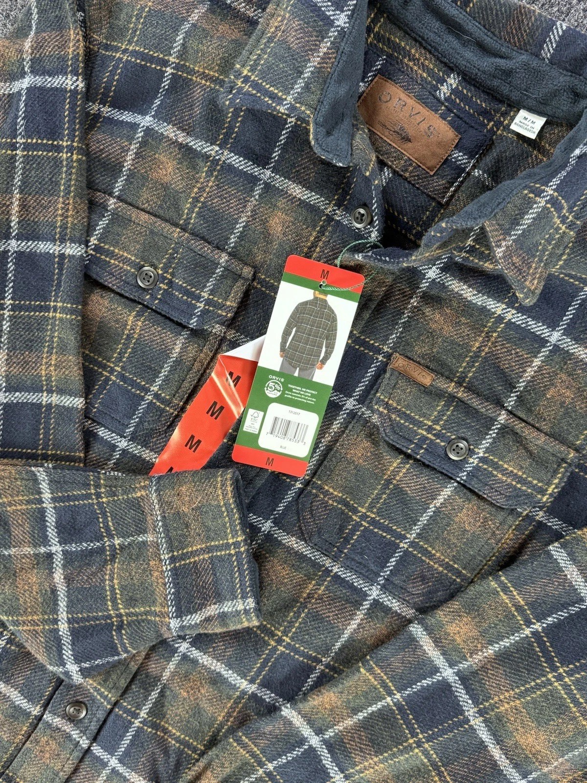 NWT Orvis Flannel Shirt Mens M Plaid Button Front Heavyweight Outdoor
Opens in a new window or tab