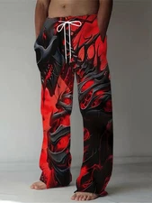 New men's trousers American retro loose straight tube youth European