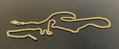 14K MASSIVE GELBGOLD 2mm DICKE KETTE 16'' LANGE HALSKETTE 5,95g