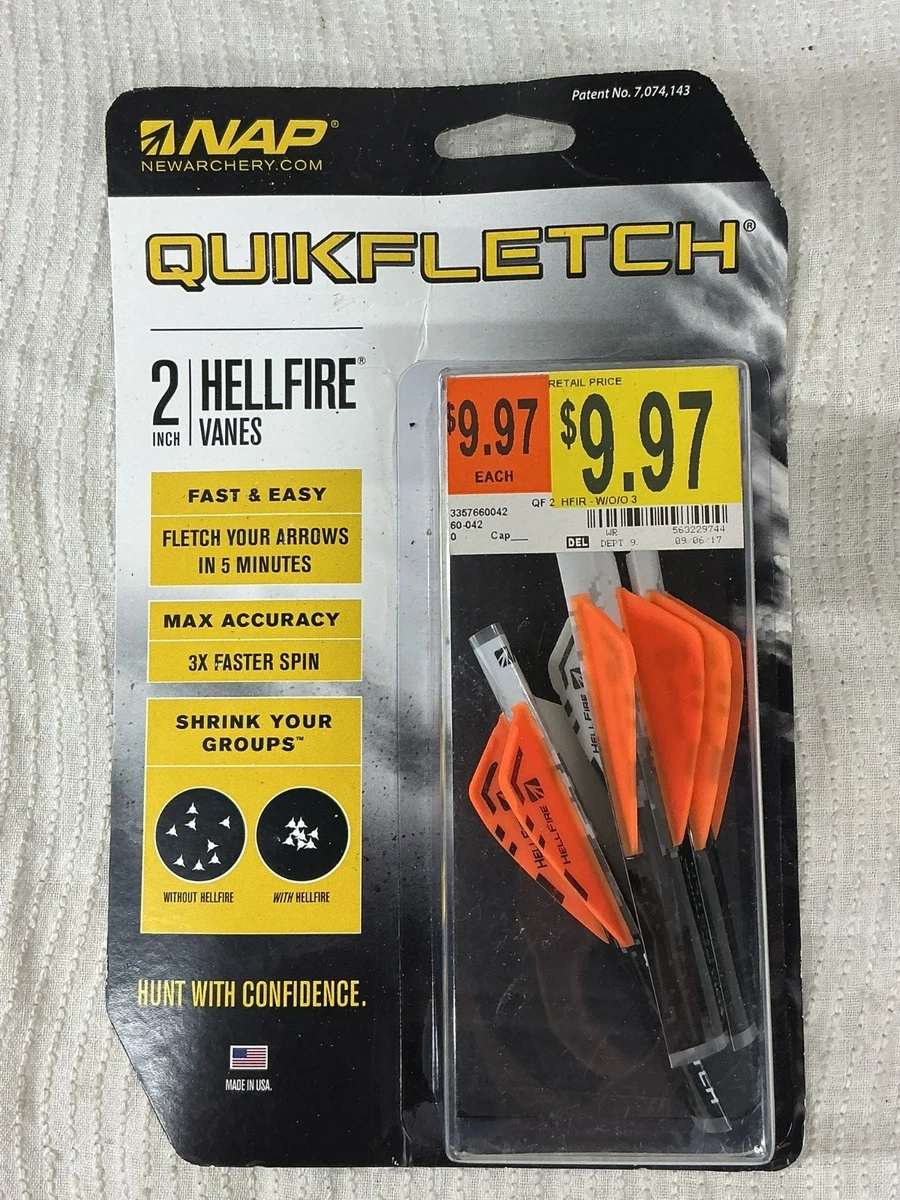 63 Aubes NAP Quik Spin 2,25'' – Orange Fluorescent – Performance Pour Chasse à L'arc