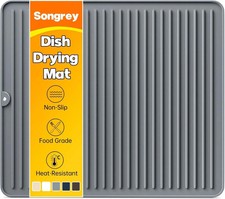 18x16 Silicone Dish Drying Mat Kitchen Counter Sink Drying Pad Heat Resistant Tr