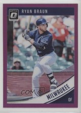 2018 Panini Donruss Optic Purple Prizm Ryan Braun #104 1u6