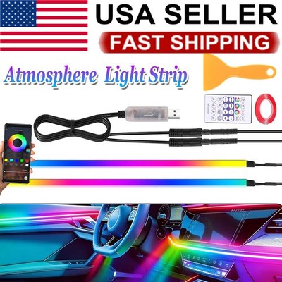 Acrylic Interior Car Lights with Smart APP RGB USB Powered Ambient Lighting Kits