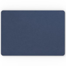 Leather Desk Blotter Pad 17x12 Inches Flat Non-Slip Waterproof Blue Mat