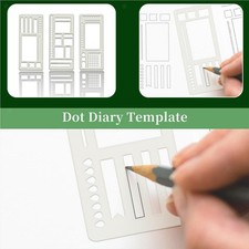3x Journal Stencil DIY Drawing Templates for Schedule Books Diary Drawing