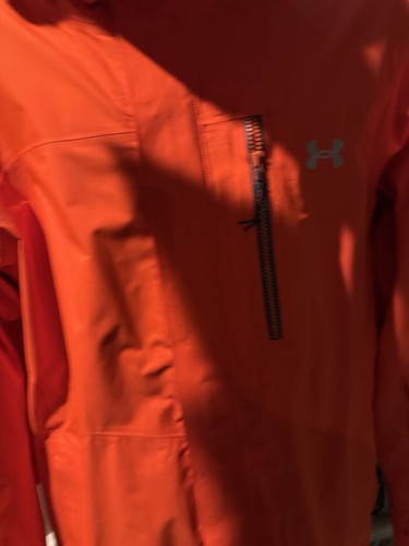 Under amour Storm3 Rain Wind Coat Jacket Men’s Sz L Orange New - Picture 6 of 8
