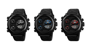 SKMEI Herren Sport Digital Analog 5Time Chrono Alarm 50m Wasserdicht Armbanduhr