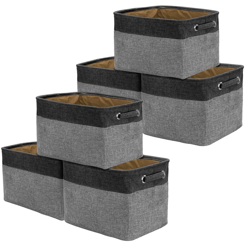 Sorbus Twill Rope Fabric Storage Bins for Shelves (6 Pack) - Image 2 of 4