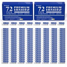 White Erasers 144-Pack Bulk Premium Quality Classroom Set Teachers Kids