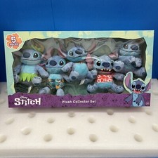 DISNEY LILO  STITCH "STITCH" 5PC PLUSH HAWAIIAN COLLECTOR SET NEW 