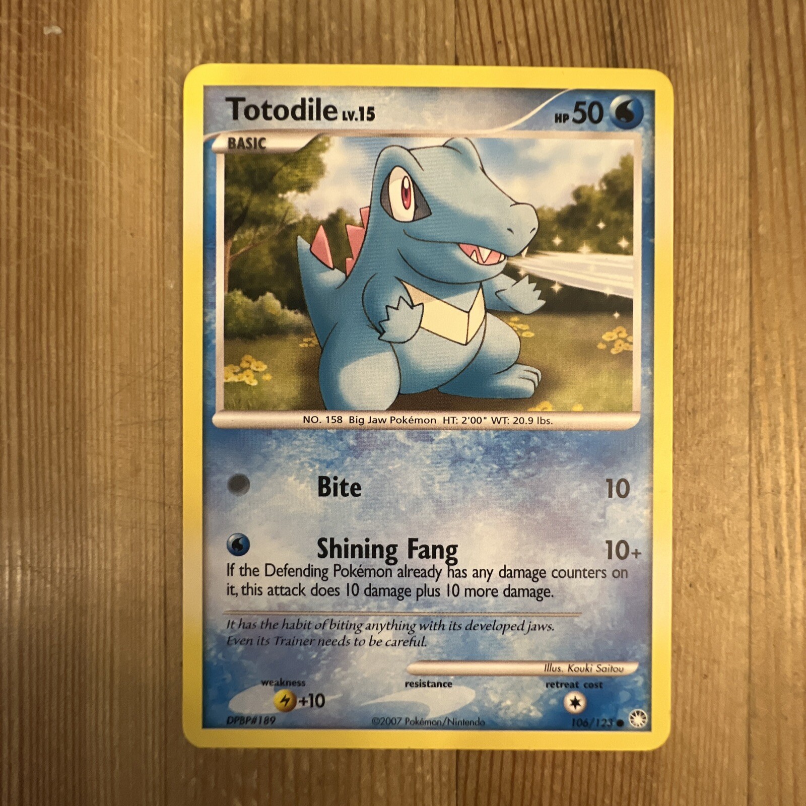 Pokémon TCG Totodile Mysterious Treasures 106/123 Regular Common LP