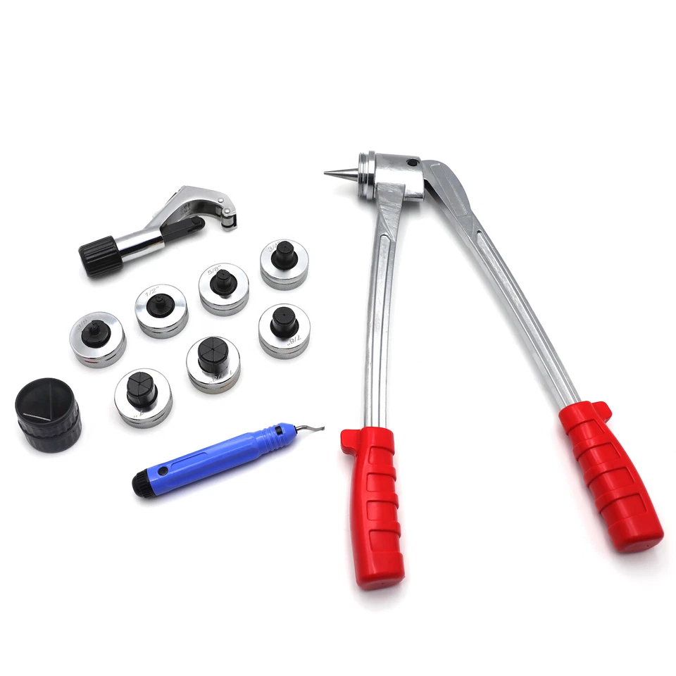 Plumbing Pipe Expander Tool 7 Lever HVAC Copper Heads Tube Swaging Kit - Image 4 of 4