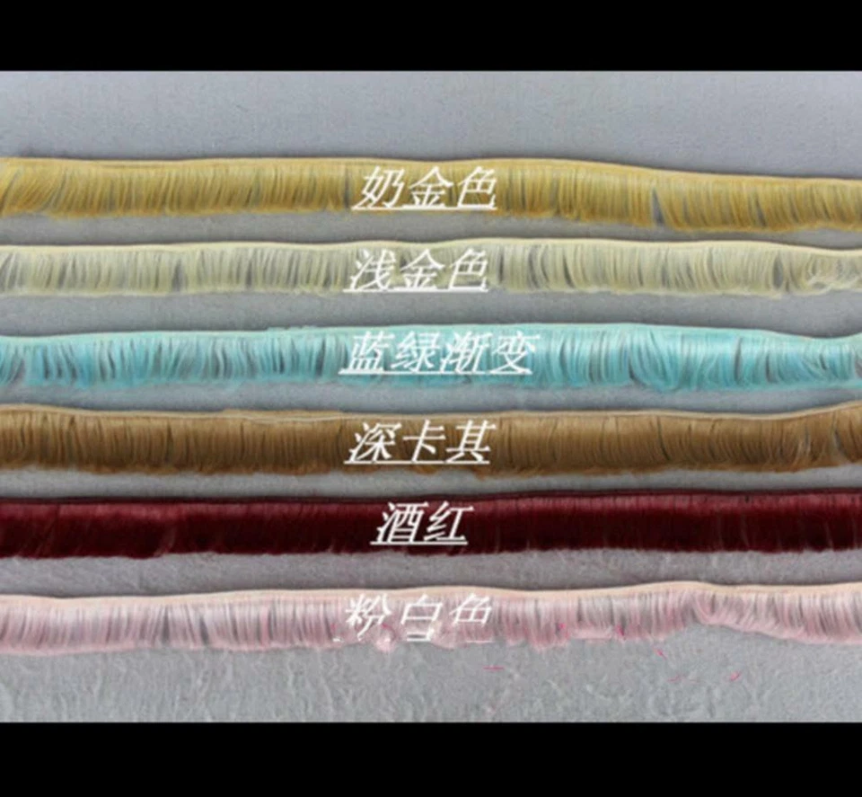 Pelucas de muñeca de 5 cm * 100 cm flecos cabello BJD/SD cabello de muñeca hágalo usted mismo pelo de alambre de alta temperatura Foto 3 de 3