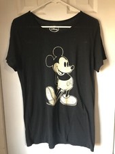 Disney Mickey Mouse Black Tshirt Medium