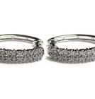 New 10k white gold .50ct I1 H round diamond hoop huggie earrings 2.4g natural — photo 2