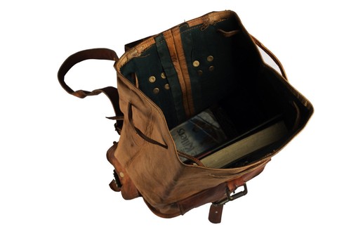 Neue Herren Vintage Leder Reise Laptop Rucksack Rucksack Messenger Bag Satchel - Bild 2 von 3
