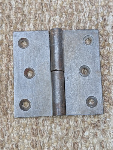 Bisagra de elevación izquierda antigua de hierro fundido de 3 1/2" x 3 1/2" - Imagen 13 de 14