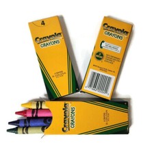 Vintage Crayola Crayons Binney  Smith 4 Pack Sample Box 1997 Lot of 3 Boxes