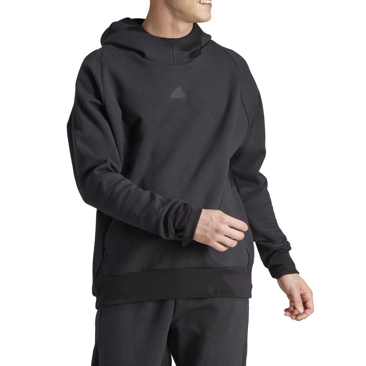 Adidas Felpa da Uomo con Cappuccio New adidas Premium Nero