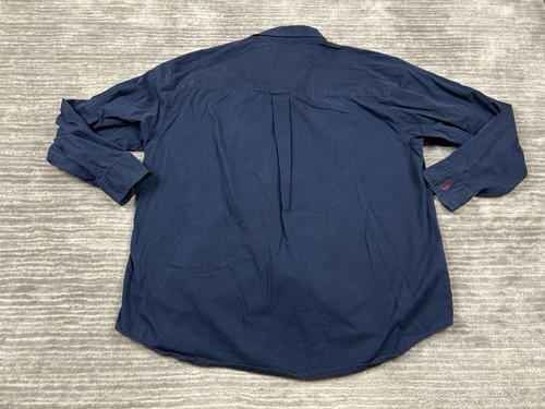 Bill Blass Shirt Mens XL Blue Button Up Long Sleece 100% Cotton - Picture 7 of 10