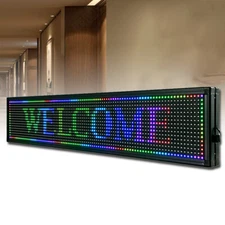 40" X 8"Led Scrolling Sign Message Board 7-color Light for Advertising USB Wifi