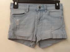 Bullhead Denim Co. Distressed Light Blue Shorts, Super Stretch Shorty, Size 24