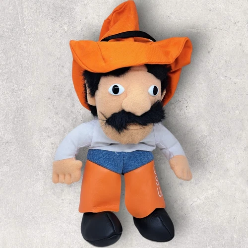 Vtg Oklahoma State University Cowboys OSU Pistol Pete Mascot Plush Beanie