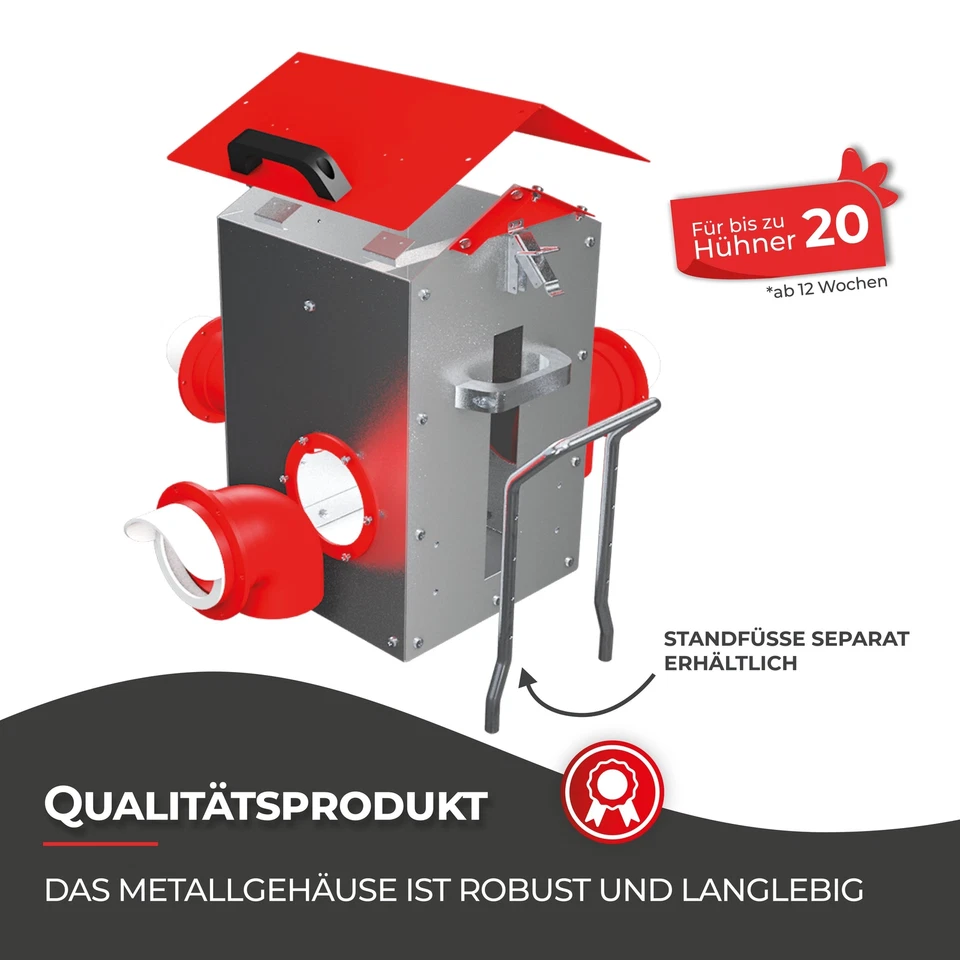 Futterautomat für Hühner - CLUCK-O-MATIC® für bis zu 20 Hühner - Bild 4 von 4