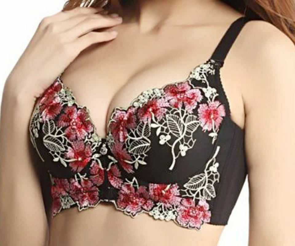 Lace Lingerie Push Up Bra Padded Womens Cup A B C D 32 34 36 38 40 Bra Brassiere - Image 4 of 4