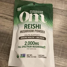 Organic Mushroom Nutrition Reishi Mushroom Powder 3 57 oz 100 g Gluten-Free,