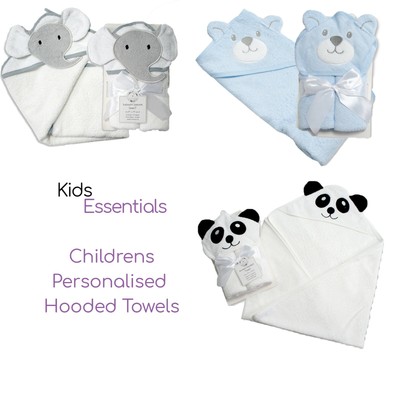 baby hooded towel with name