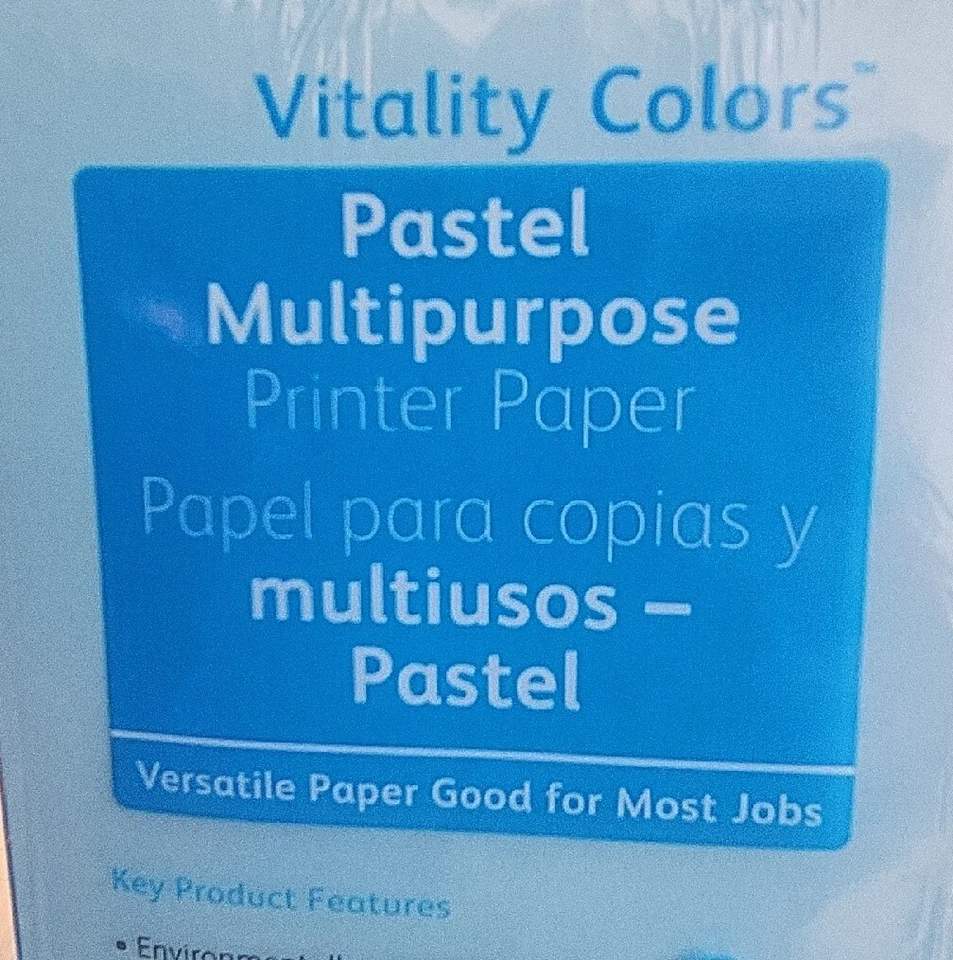 Xerox Multipurpose Pastel Paper, 20-lb, Letter, Blue Color, 5000 Sheets 3R05856 - Image 4 of 4
