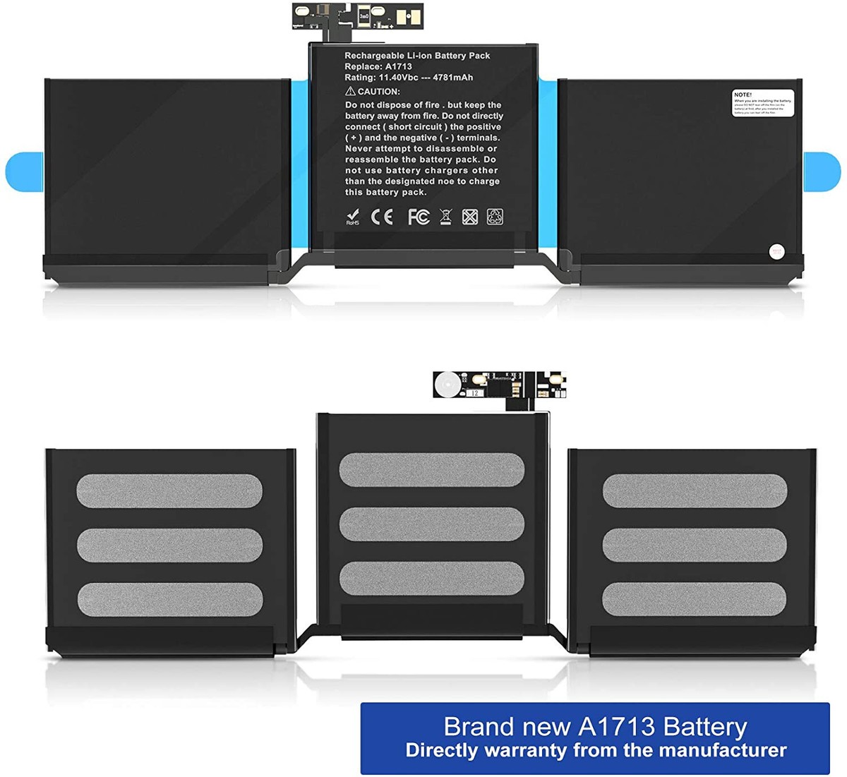 ［新品バッテリー］AppleMacBookPro 13inch 2017/474 Apple A1713 11.4V Battery for MacBook Pro 13 inch A1708 for