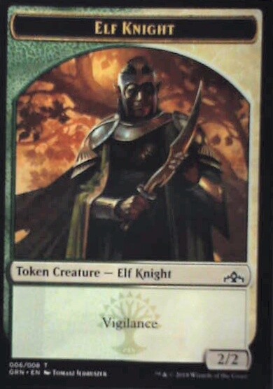 Elf Knight Token from Guilds of Ravnica MTG #6 NM R127  